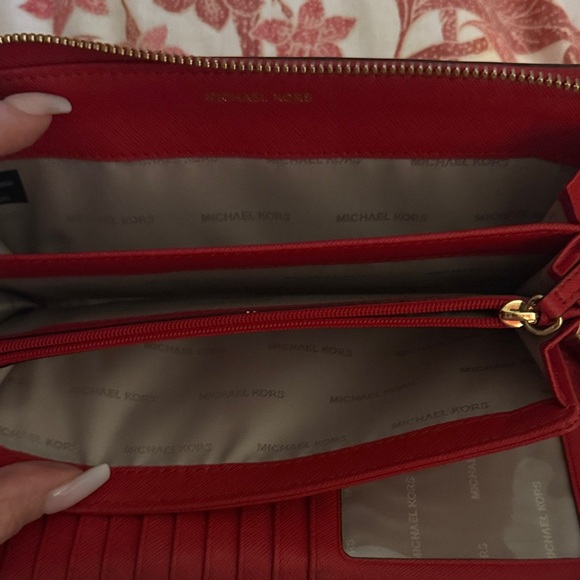Michael Kors Crimson Zip-Around Wallet - Picture 4 of 9